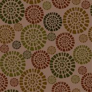 Ethnic seamless round retro pattern