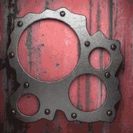 Old metal background N683