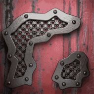 Old metal background N734