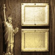 gold and wood background N475