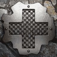 metal and stone background N106
