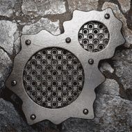 metal and stone background N109