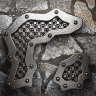 metal and stone background N111