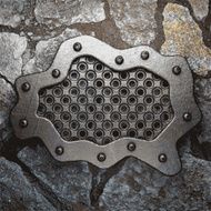 metal and stone background N112