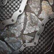 metal and stone background N113