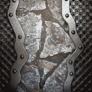 metal and stone background N114