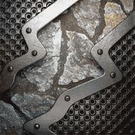 metal and stone background N116