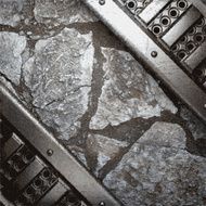 metal and stone background N129