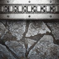 metal and stone background N133