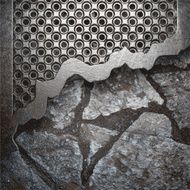 metal and stone background N135
