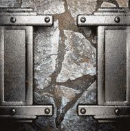 metal and stone background N156