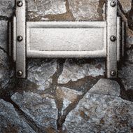 metal and stone background N159