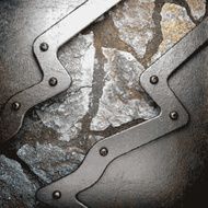 metal and stone background N176