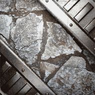 metal and stone background N187