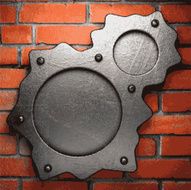 metal and brick background N100