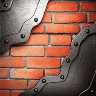 metal and brick background N103