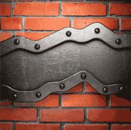 metal and brick background N105