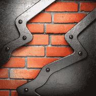 metal and brick background N106