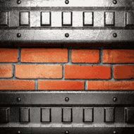 metal and brick background N123