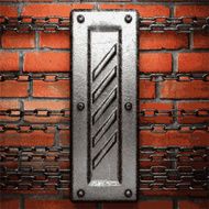 metal and brick background N129