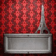 metal on red background N59