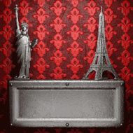 metal on red background N60