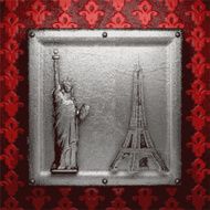 metal on red background N62