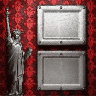 metal on red background N66