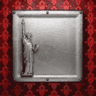 metal on red background N68