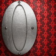 metal on red background N72