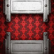 metal on red background N76