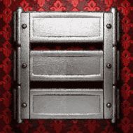 metal on red background N79