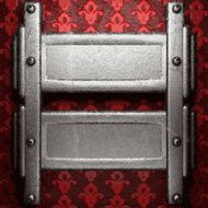 metal on red background N80