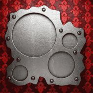 metal on red background N85