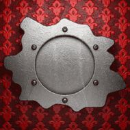 metal on red background N87