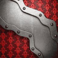 metal on red background N90