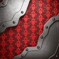 metal on red background N91