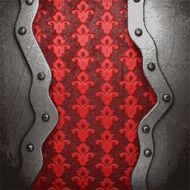 metal on red background N92
