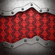 metal on red background N93