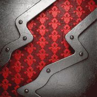 metal on red background N95