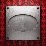 metal on red background N99