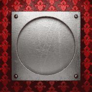 metal on red background N100