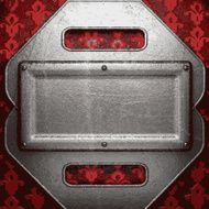 metal on red background N104