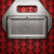 metal on red background N105