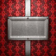 metal on red background N106
