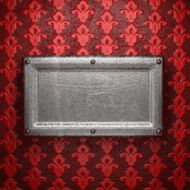 metal on red background N107