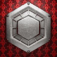 metal on red background N109