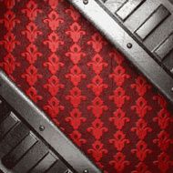 metal on red background N110