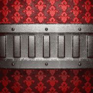 metal on red background N111
