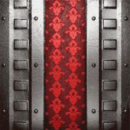 metal on red background N112
